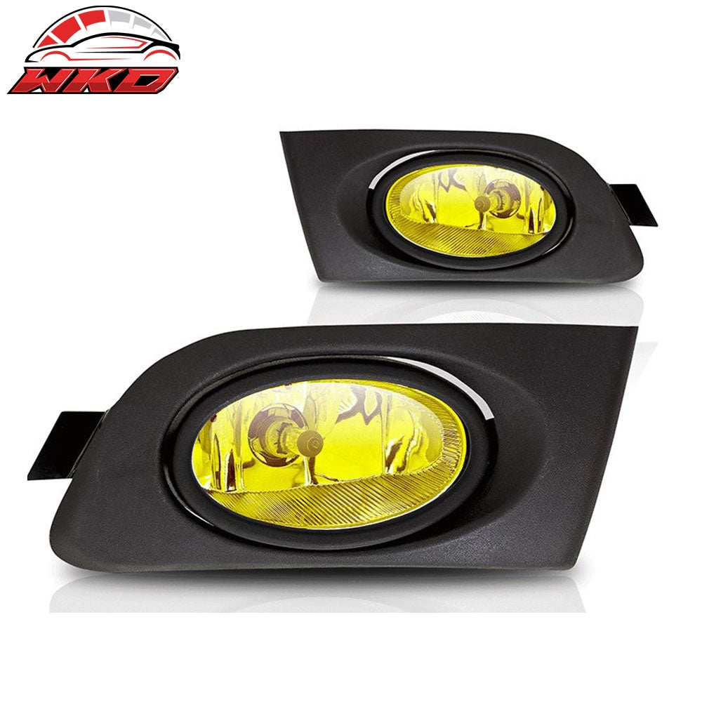 Wholesale 01-03 Honda Civic 4DR Sedan 2DR Coupe Yellow Lens Fog Lights Lamps Pair