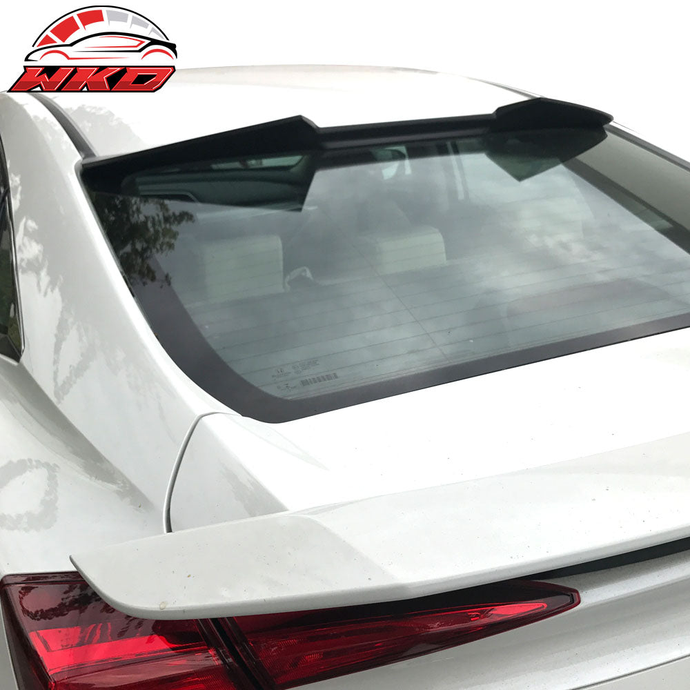 Fits 16-21 Honda Civic 10th Gen Sedan V Style Rear Roof Window Spoiler Unpainted