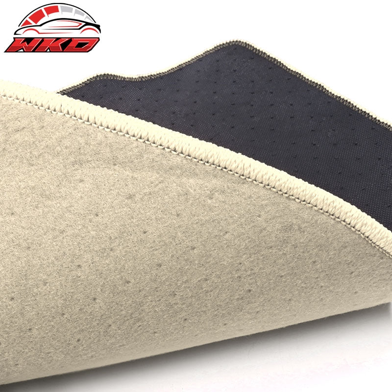 Fits 15-20 Honda Fit 4DR Floor Mats Liner Front Rear Nylon Beige Carpets 4PCS