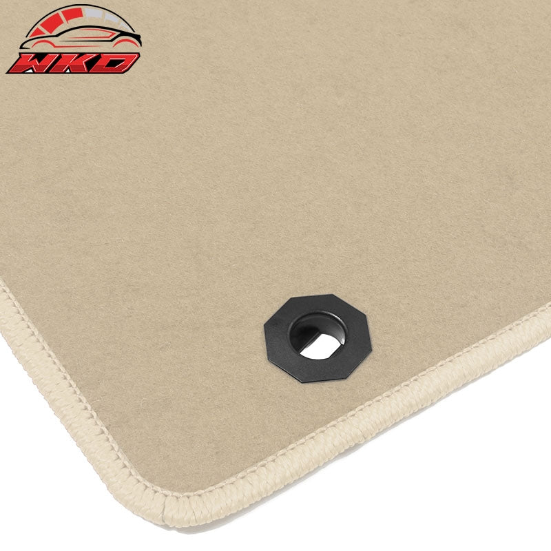 Fits 09-13 Honda Fit 4PCS Car Floor Mats Liner Front & Rear Carpets Beige Nylon
