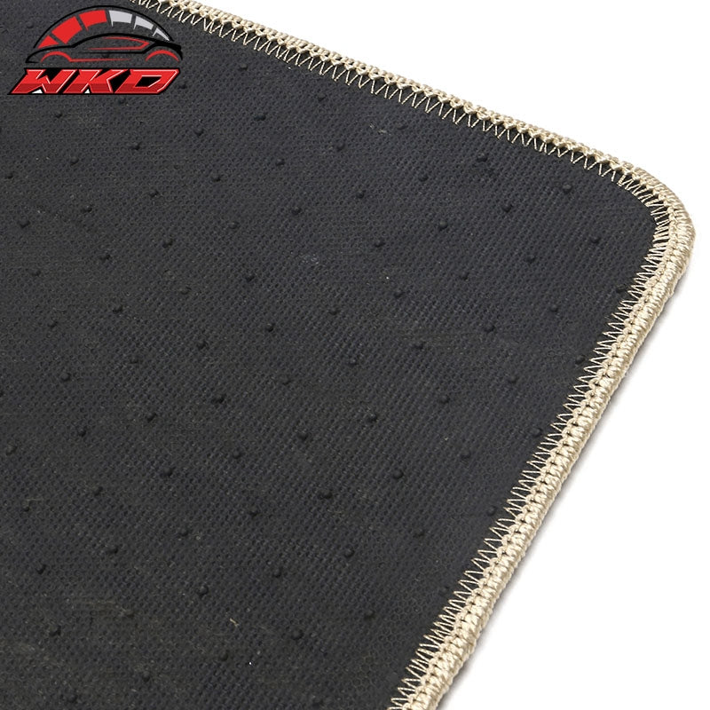 Fits 09-13 Honda Fit 4PCS Car Floor Mats Liner Front & Rear Carpets Beige Nylon