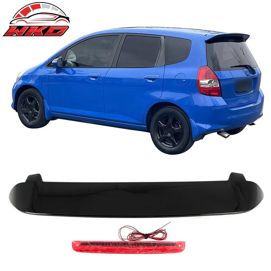 Wholesale 06-08 Honda Gloss Black ABS Rear Roof Spoiler Lip Wing with LED Light - Wikond Auto