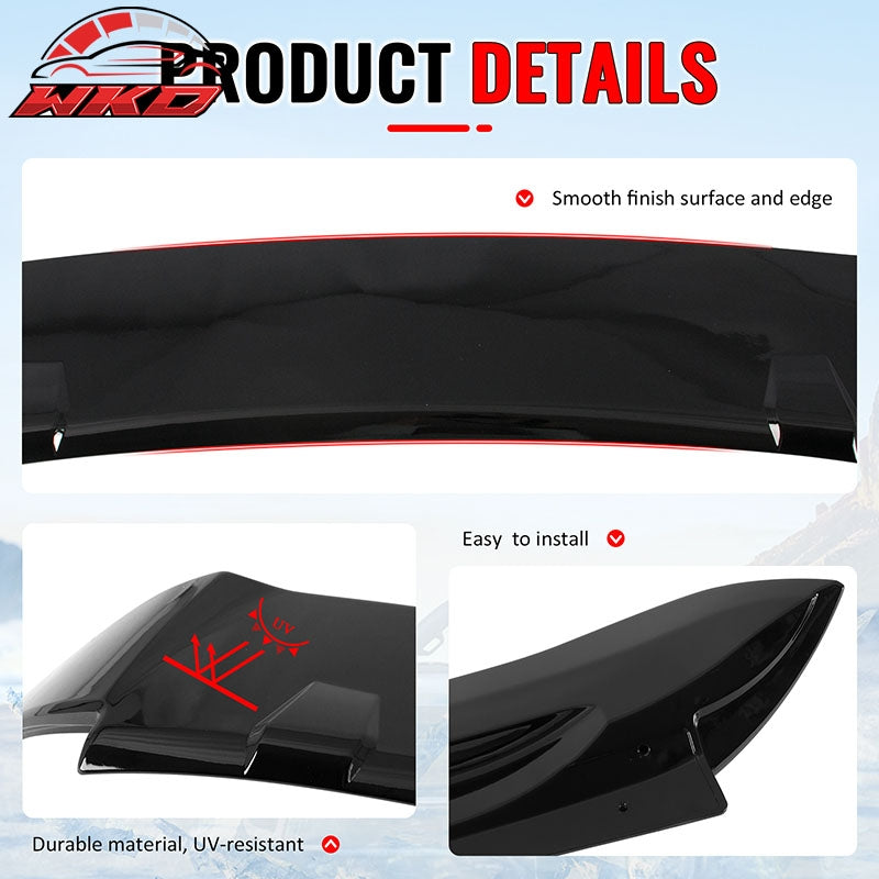 Fits 09-13 Honda Fit Gloss Black Sport OE Style Rear Roof Spoiler Wing Lip ABS