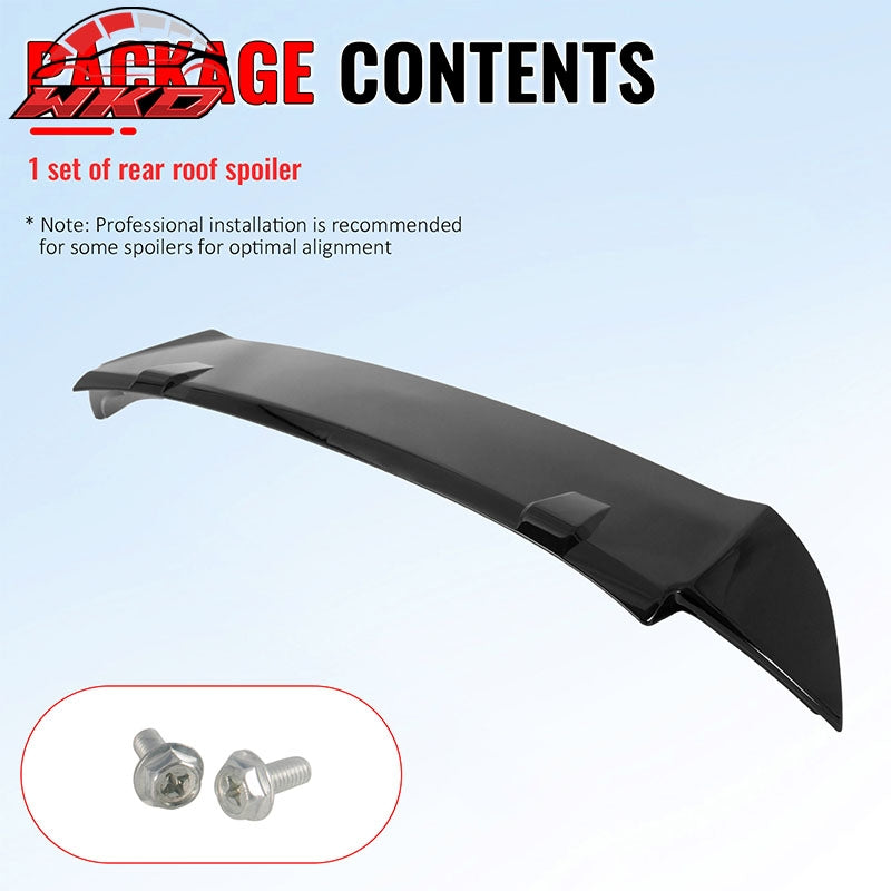 Fits 09-13 Honda Fit Gloss Black Sport OE Style Rear Roof Spoiler Wing Lip ABS