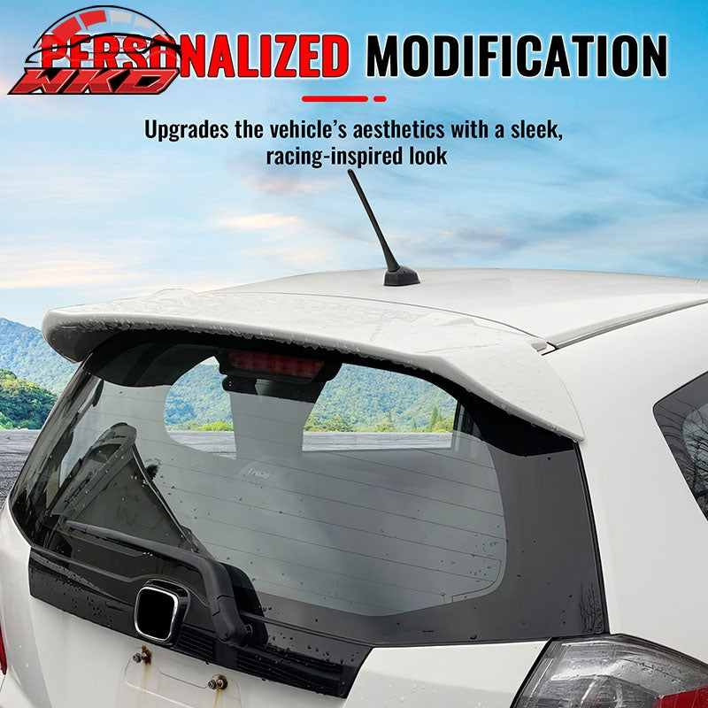 Fits 09-13 Honda Fit Matte Black Sport OE Style Rear Roof Spoiler Wing Lip ABS