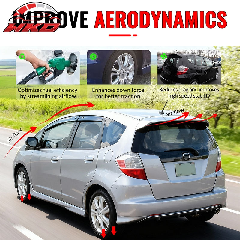 Fits 09-13 Honda Fit Matte Black Sport OE Style Rear Roof Spoiler Wing Lip ABS
