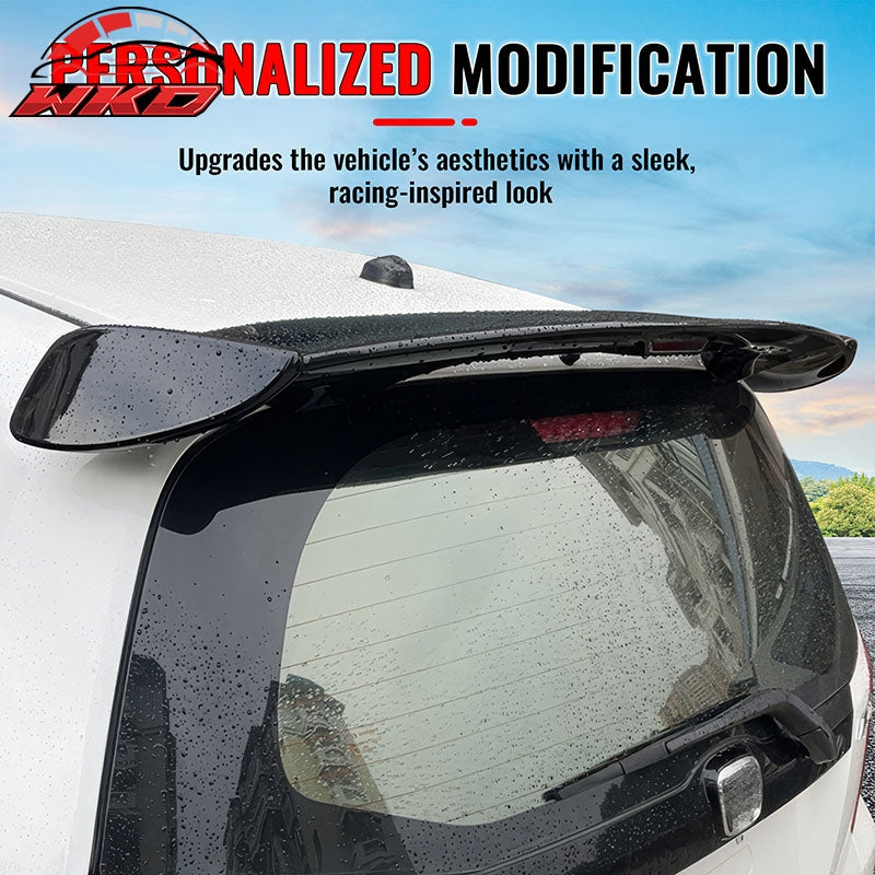 Fits 09-13 Honda Fit Mug Style Gloss Black Roof Spoiler Rear Window Wing Lip ABS