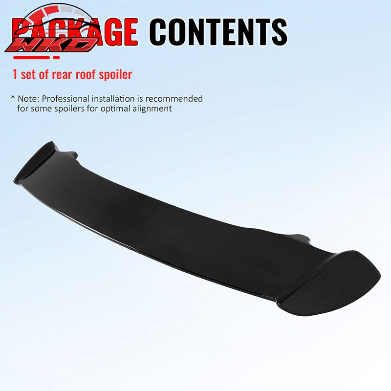 Fits 09-13 Honda Fit Mug Style Gloss Black Roof Spoiler Rear Window Wing Lip ABS