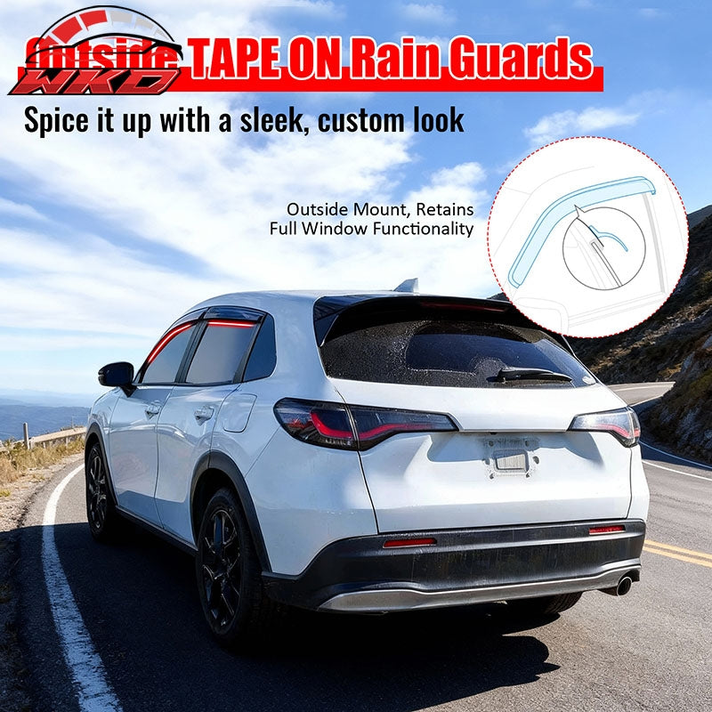Wholesale 23-26 Honda HR-V Window Visors Smoke Acrylic Side Door Rain Shade 4PCS Set - Wikond Auto