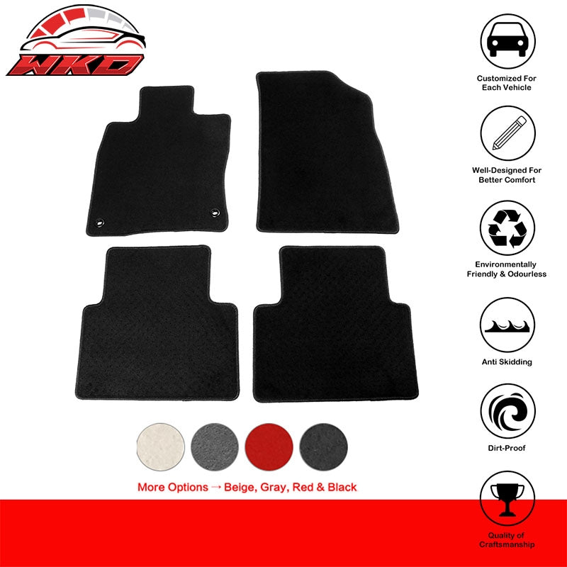 Fits 19-22 Honda Insight Nylon Car Floor Mats Liner Black Front Rear Carpets 4PC