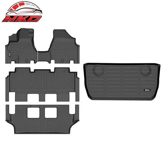 Wholesale 11-17 Honda Odyssey 7/8 Seats TPE All Weather 3D Floor Liners + Trunk Mats - Wikond Auto