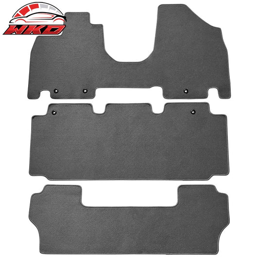 Wholesale 11-17 Honda Odyssey 3PCS Front Rear LH RH Car Floor Mats Carpets Nylon Grey