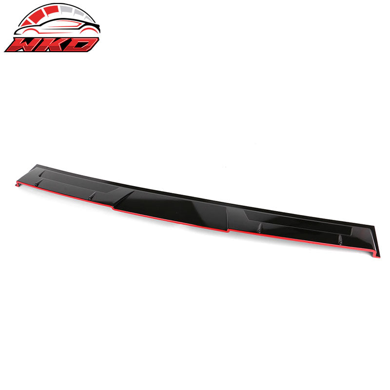 Fits 18-22 Honda Accord Ikon Style Rear Roof Spoiler Gloss Black w/ Red Edge ABS