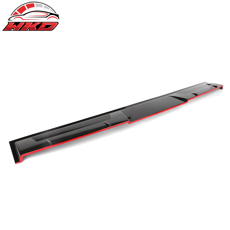 Fits 18-22 Honda Accord Ikon Style Rear Roof Spoiler Gloss Black w/ Red Edge ABS