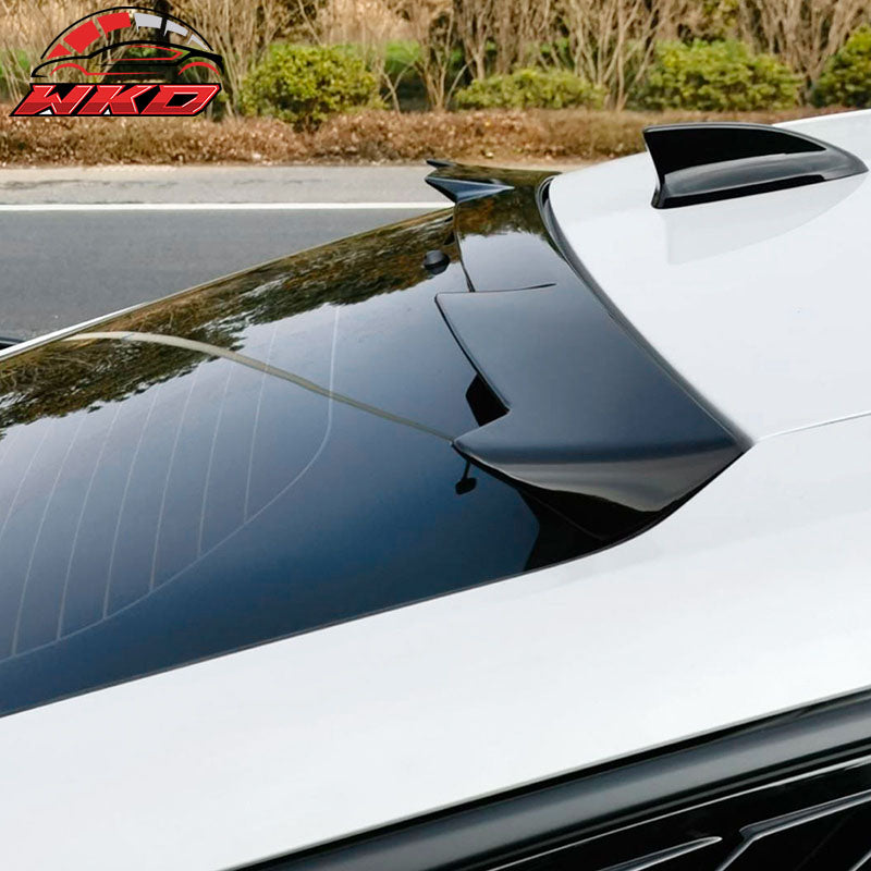 Fits 22-26 Honda Civic Hatchback IKON Style Rear Roof Spoiler ABS Gloss Black