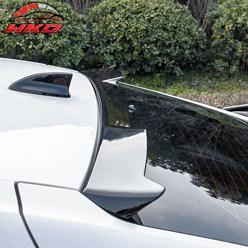 Fits 22-26 Honda Civic Hatchback IKON Style Rear Roof Spoiler ABS Gloss Black