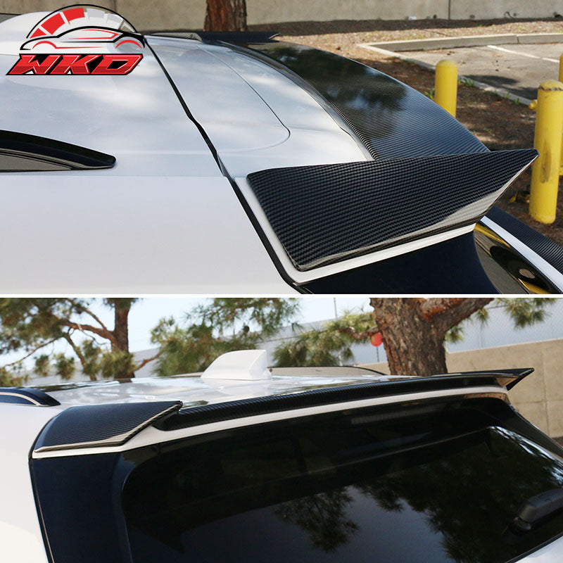 Fits 24-26 Honda Prologue IKON Style Rear Roof Spoiler Carbon Fiber Print ABS