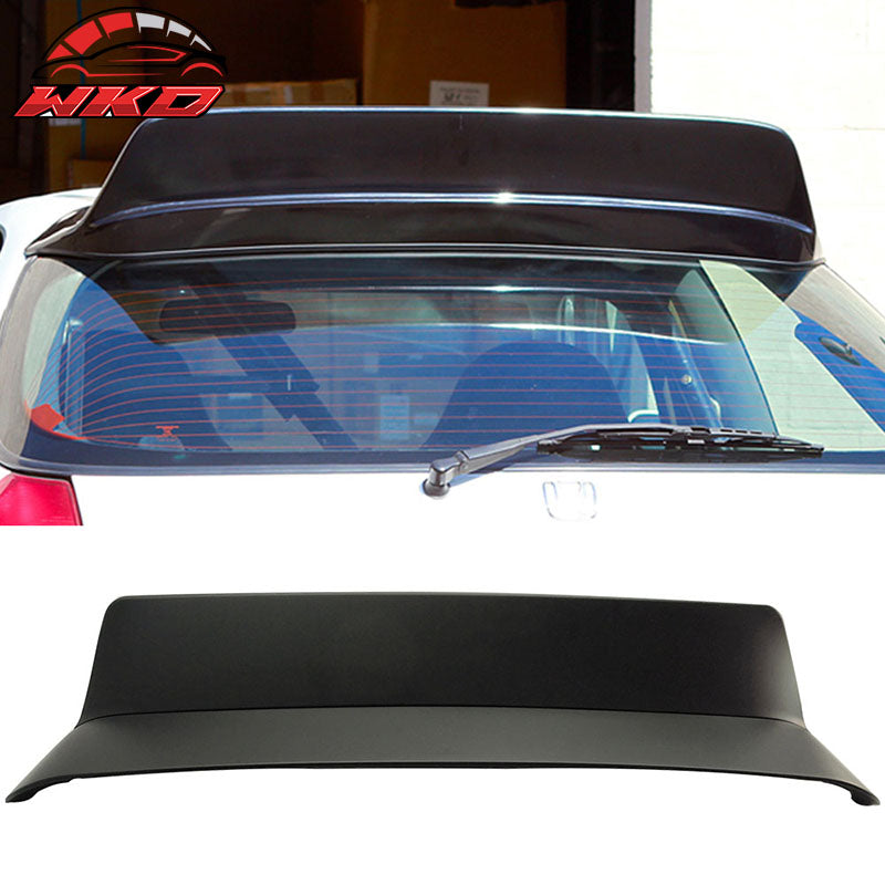 Fits 96-00 Honda Civic Hatchback BYS Style Matte Black Rear Roof Spoiler Wing