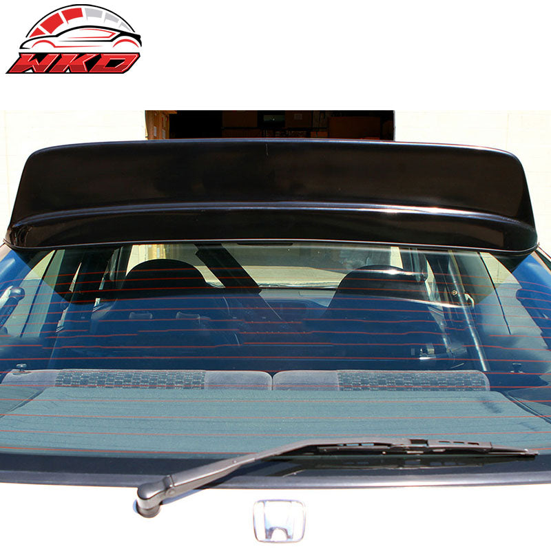 Fits 96-00 Honda Civic Hatchback BYS Style Matte Black Rear Roof Spoiler Wing