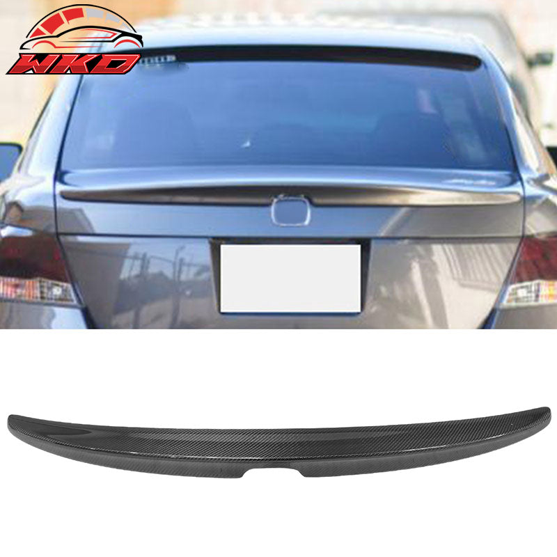 Fits 08-12 Honda Accord Sedan OE Style Carbon Fiber CF Rear Trunk Spoiler Wing