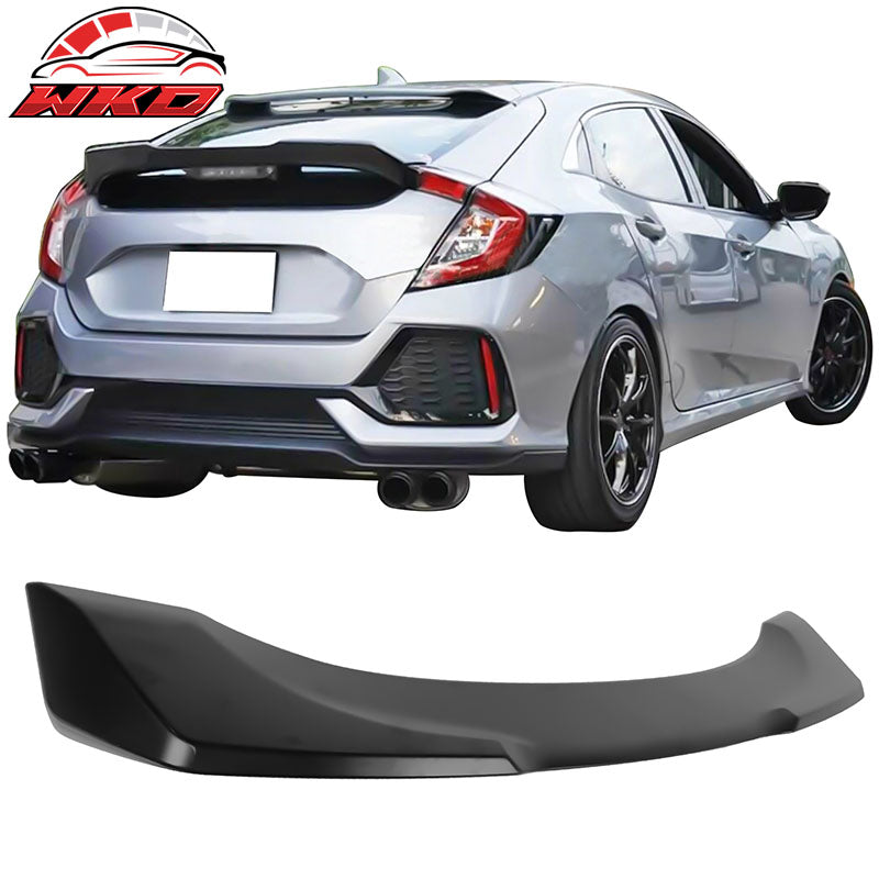 Fits 17-21 Honda Civic 10th X 5Dr Hatchback Unpainted Rear Trunk Spoiler Wing