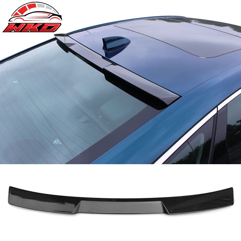 Fits 23-26 Honda Accord Rear Window Roof Spoiler Carbon Fiber Print Visor ABS