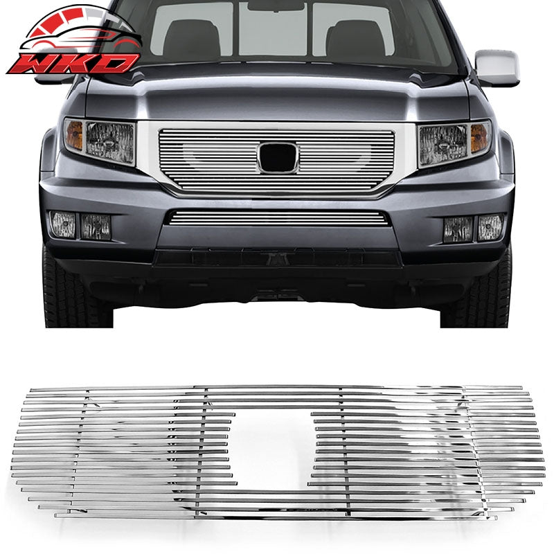 Fits 2009-2011 Honda Ridgeline Chrome Billet Style Front Grille Stainless Steel