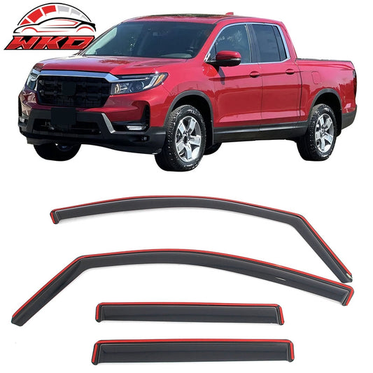 Wholesale 17-26 Honda Ridgeline In-Channel Window Visors Vent Rain Guards Deflectors - Wikond Auto