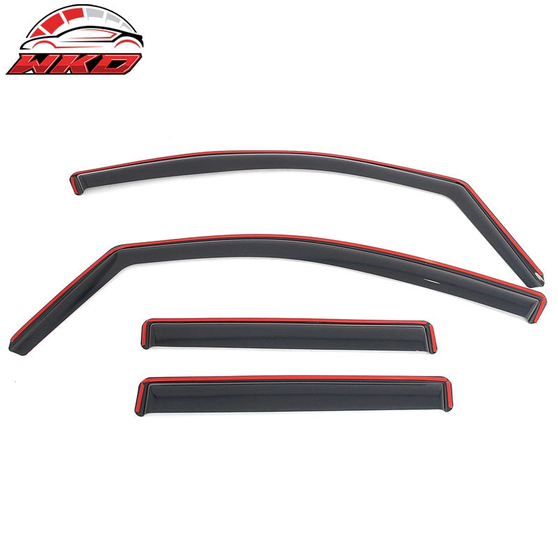 Fits 17-26 Honda Ridgeline In-Channel Window Visors Vent Rain Guards Deflectors