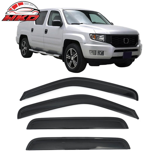 Wholesale 06-14 Honda Ridgeline Window Visors Smoke Acrylic Rain Sun Vent Shade 4PCS - Wikond Auto
