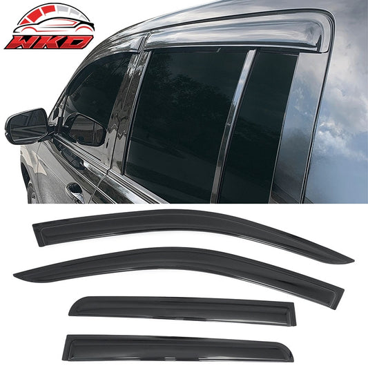 Wholesale 17-26 Honda Ridgeline Window Visors Smoke Acrylic Rain Sun Shade 4PCS Set - Wikond Auto