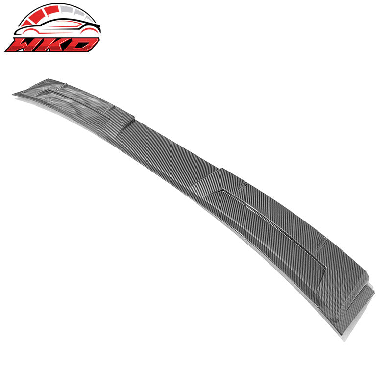 Fits 23-26 Honda Accord 11th Gen IKON Style Roof Spoiler ABS Carbon Fiber Print