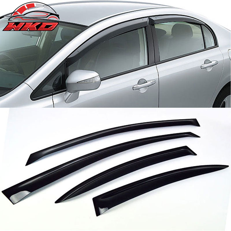 Wholesale 06-11 Honda Civic 8th Gen OE Style Window Visors Guards Transparent Tape-On