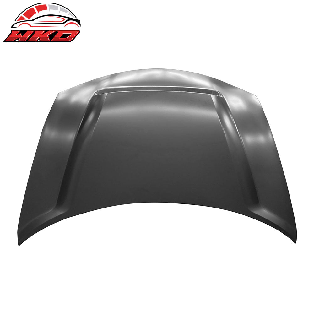 Fits 15-23 Dodge Charger Demon Style Front Bumper Hood Scoop Vent Black Aluminum