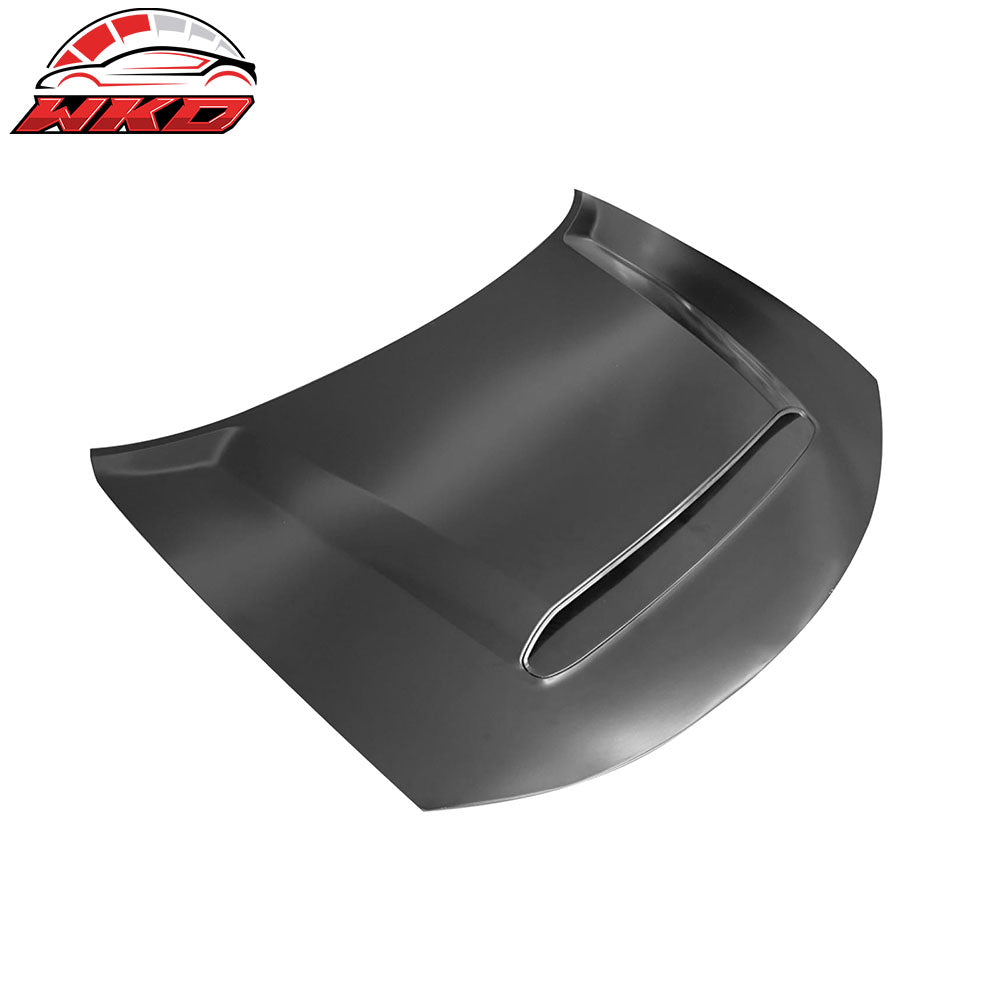 Fits 15-23 Dodge Charger Demon Style Front Bumper Hood Scoop Vent Black Aluminum