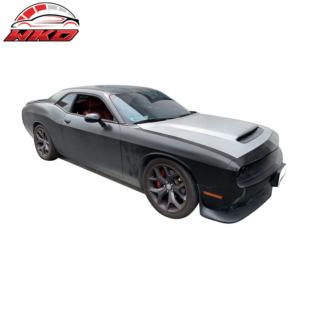 Fits 08-23 Dodge Challenger Demon Style Hood Scoop Air Vent Unpainted - Aluminum