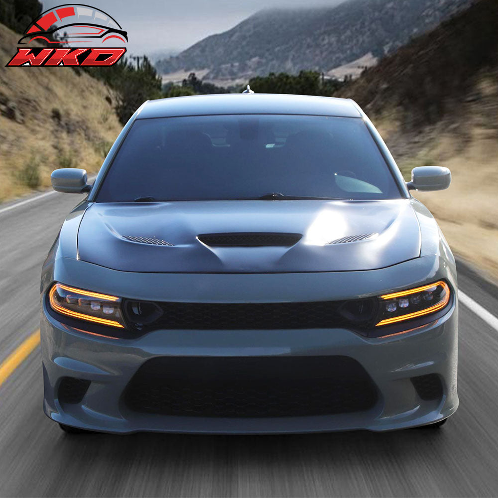 SRT Hellcat Style Aluminum Hood ScoopVent fits 2015-2023 Dodge Charger