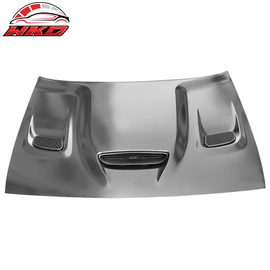2008-23 Dodge Challenger Hellcat Style Front Hood Panel Replacement Aluminum | Wholesale