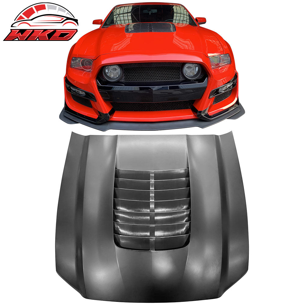 Fits 10-14 Ford Mustang GT500 & 13-14 GT V6 GT500 Style Front Hood Cover Bodykit