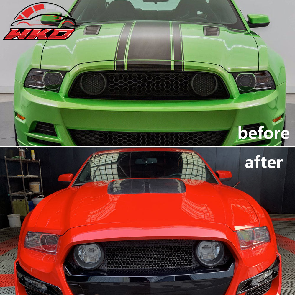 Fits 10-14 Ford Mustang GT500 & 13-14 GT V6 GT500 Style Front Hood Cover Bodykit