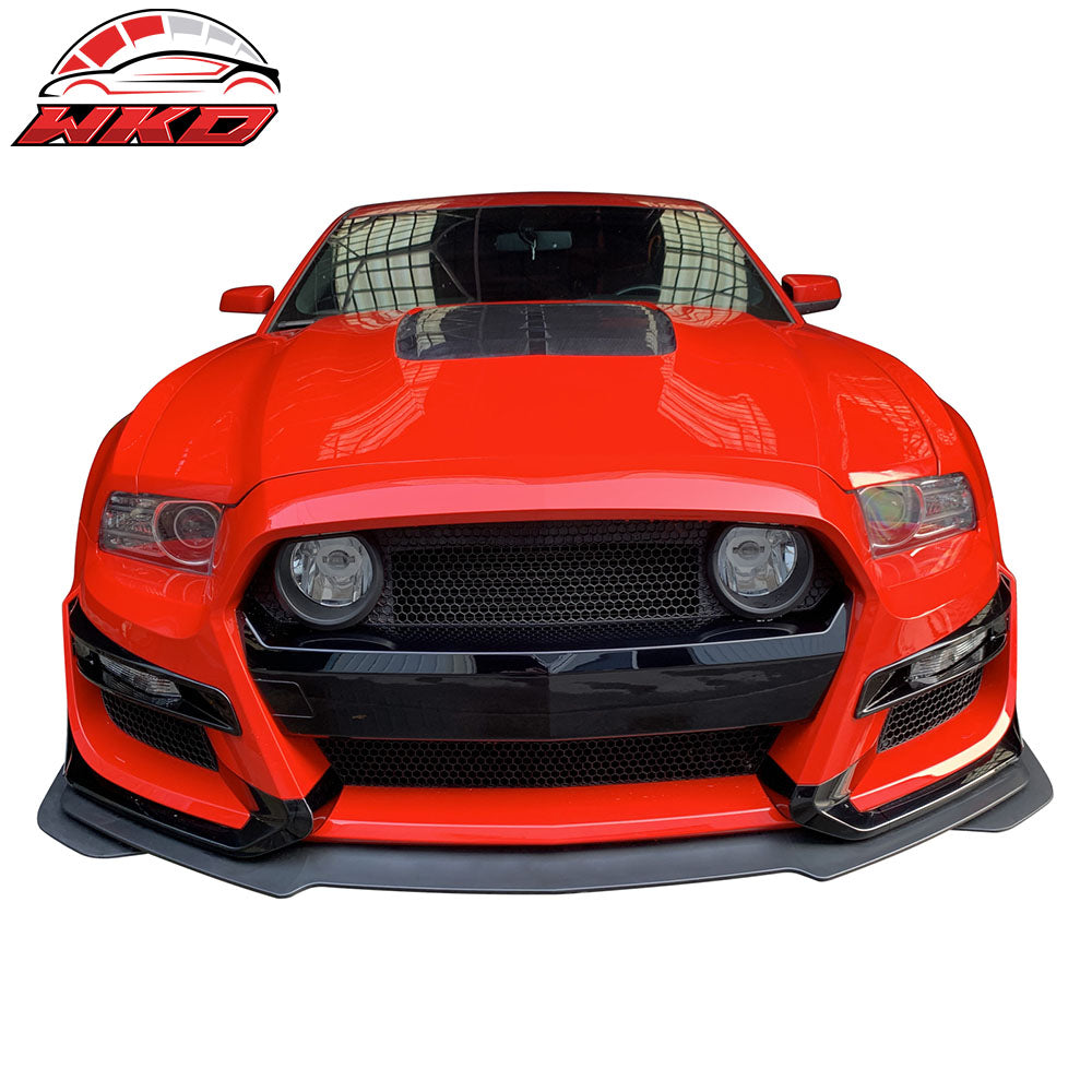 Fits 10-14 Ford Mustang GT500 & 13-14 GT V6 GT500 Style Front Hood Cover Bodykit