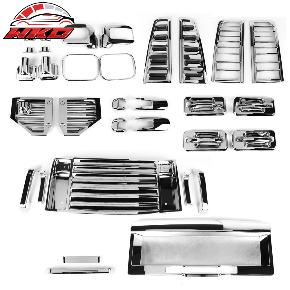 Wholesale 06-09 Hummer H2 ABS Chrome Door Handle Tail Lamp Mirror Vent Cover License