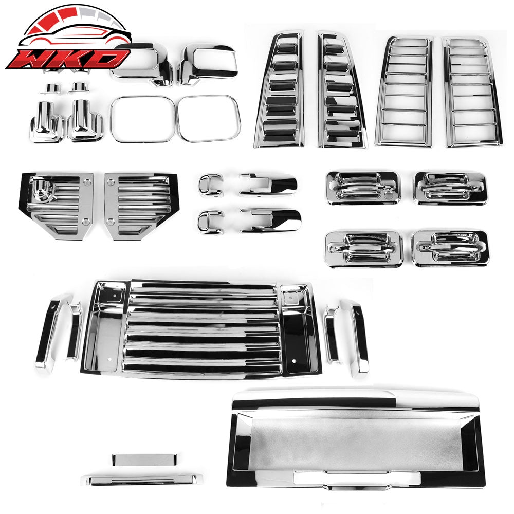 Wholesale 06-09 Hummer H2 ABS Chrome Door Handle Tail Lamp Mirror Vent Cover License