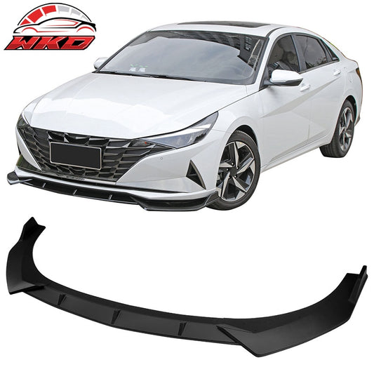 Wholesale 21-23 Hyundai Elantra 4DR Sedan Matte Black PP 3PC Front Bumper Lip Spoiler