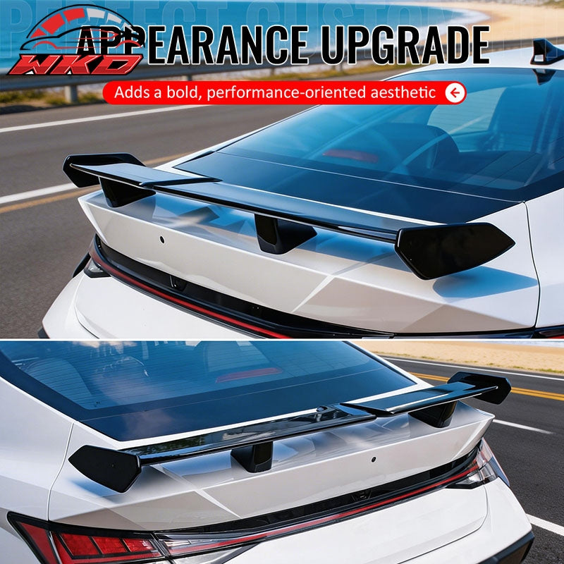 Wholesale 21-26 Hyundai Elantra 54" PRO Style Rear Trunk Spoiler Wing Gloss Black ABS - Wikond Auto