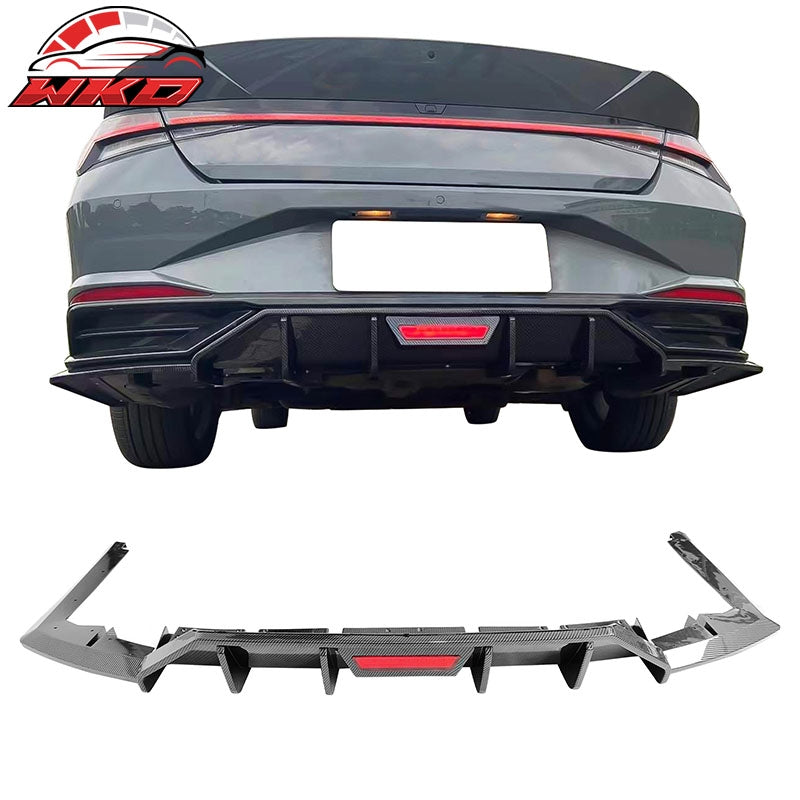 Wholesale 21-23 Hyundai Elantra IKON Carbon Fiber Print Rear Bumper Lip Diffuser - PP