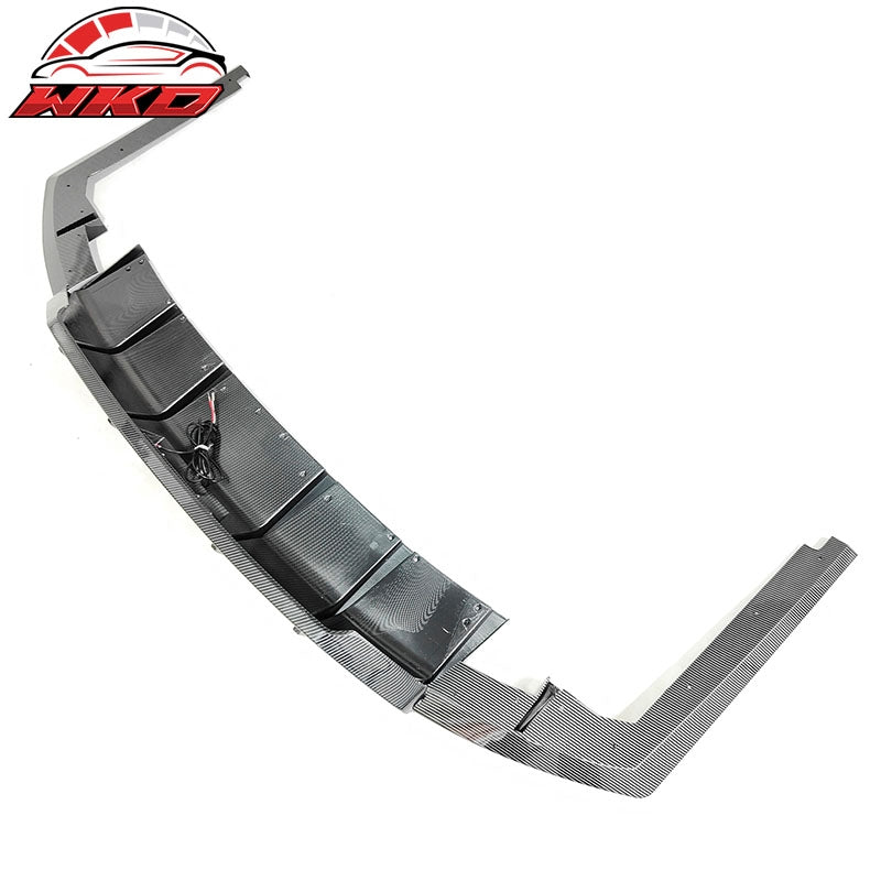 Fits 21-23 Hyundai Elantra IKON Carbon Fiber Print Rear Bumper Lip Diffuser - PP