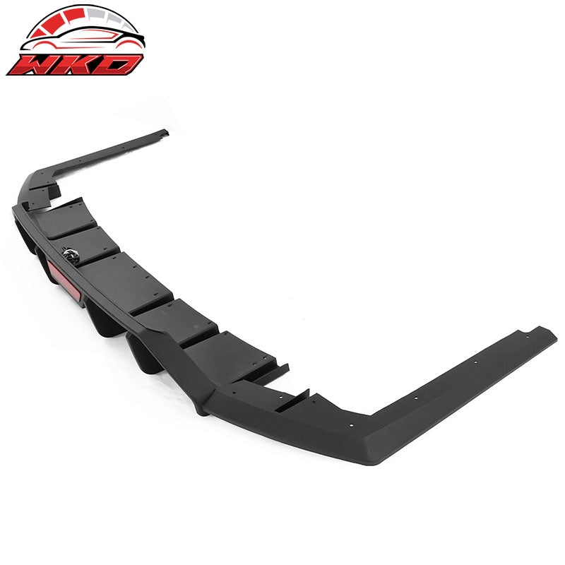 Fits 21-23 Hyundai Elantra IKON Style Rear Bumper Lip Diffuser Matte Black PP