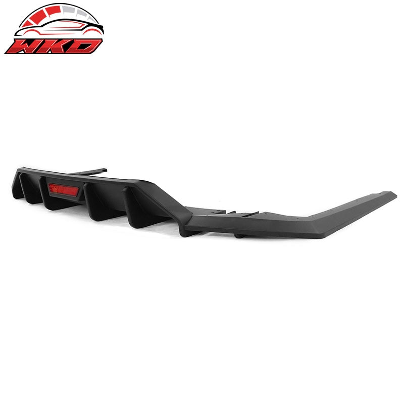 Fits 21-23 Hyundai Elantra IKON Style Rear Bumper Lip Diffuser Matte Black PP