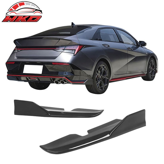 Wholesale For 24-26 Hyundai Elantra N Line Gloss Black IKON Rear Bumper Side Corner Aprons - Wikond Auto